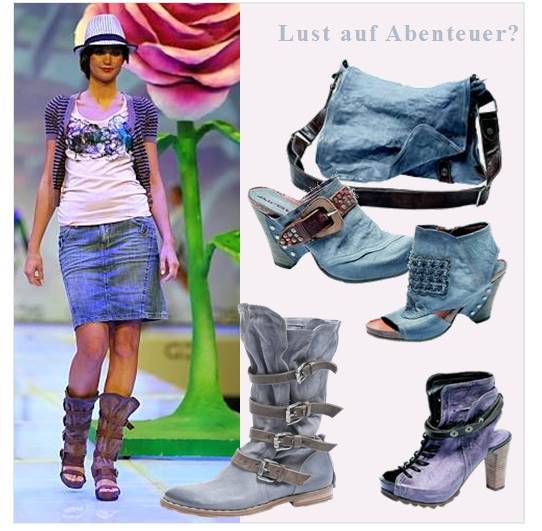 Airstep Schuhe Frühjahr-Sommer 2011: Boots, Sandalen, Ballerinas, Sommerstiefel. Rauchige Farben und Details als Eyecatcher machen Airstep Schuhe zu etwas Besonderem